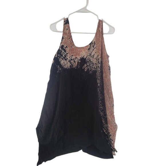Hard Tail Forever Women's Sleeveless Mini Dress Black Tye Die Casual Boho Size S - Picture 1 of 9